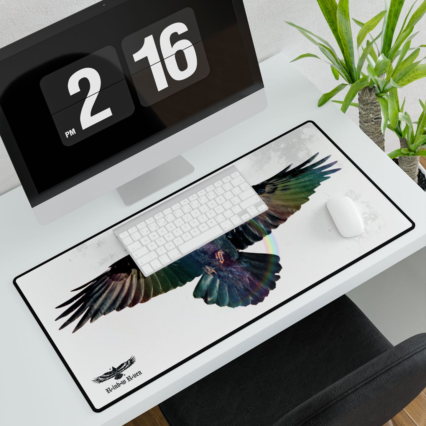 Rainbow Raven Desk Mats