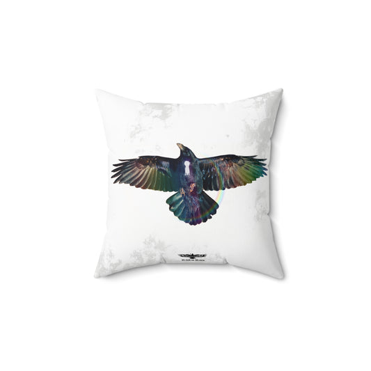 Rainbow Raven Pillow