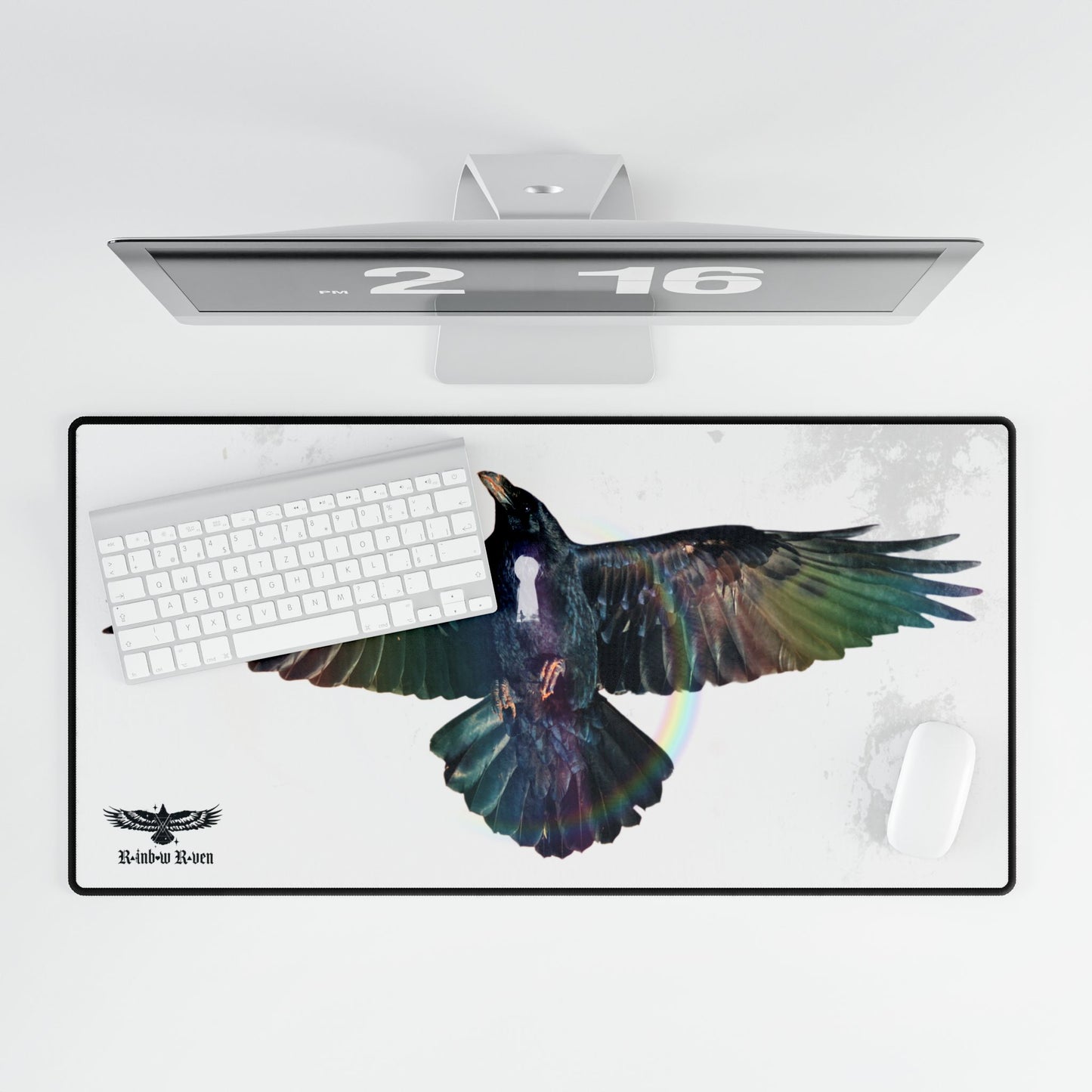 Rainbow Raven Desk Mats